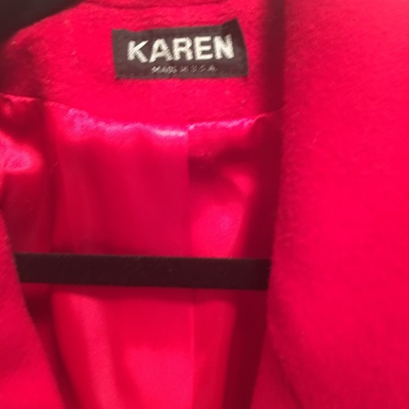 Red wool coat - Picture 2 of 3